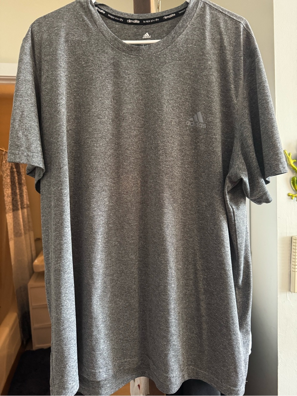 adidas Men's Heather Gray Performance Short Sleeve Tee